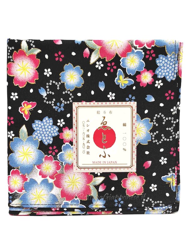 Furoshiki motivo sakura (53x53cm) nero