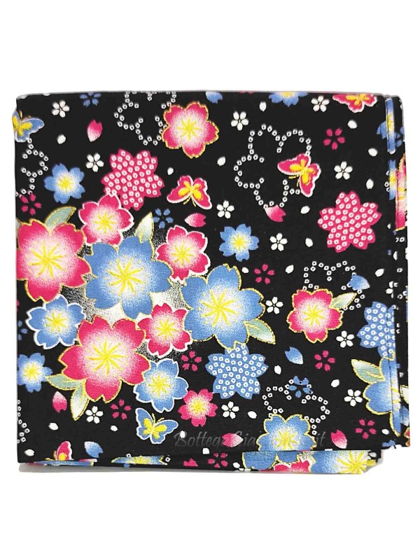 Furoshiki motivo sakura (53x53cm) nero