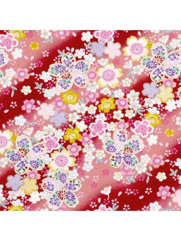 Furoshiki rosso motivo sakura (53x53cm)