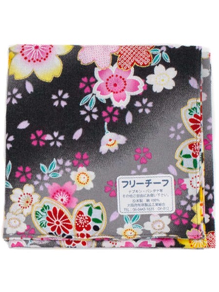 Furoshiki nero motivo sakura (53x53cm)