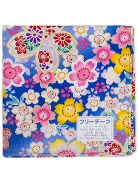 Furoshiki blu motivo sakura (53x53cm)