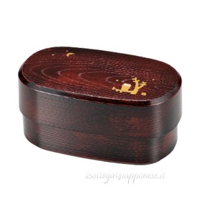 Bento box venatura legno gufo tochigi