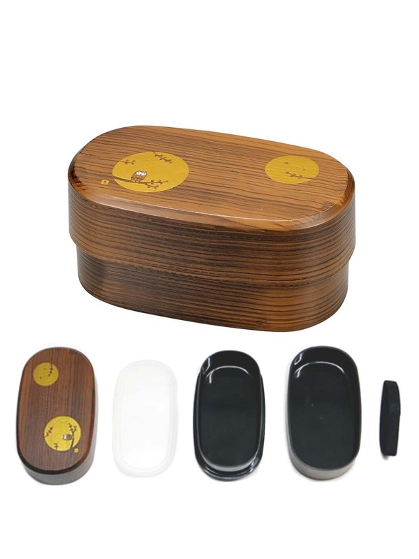 Bento box venatura legno gufo