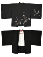 Haori giacca kimono seta rami di pruno