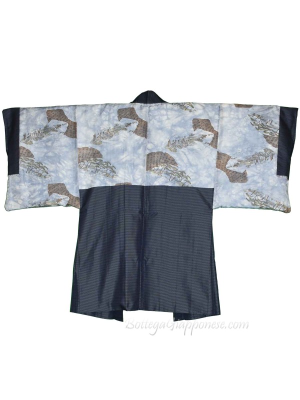 Haori giacca kimono uomo blu scuro