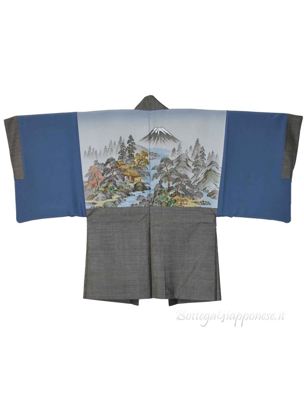 Haori giacca kimono uomo seta Fuji