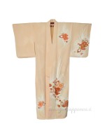 Houmongi kimono seta damascato e ricami