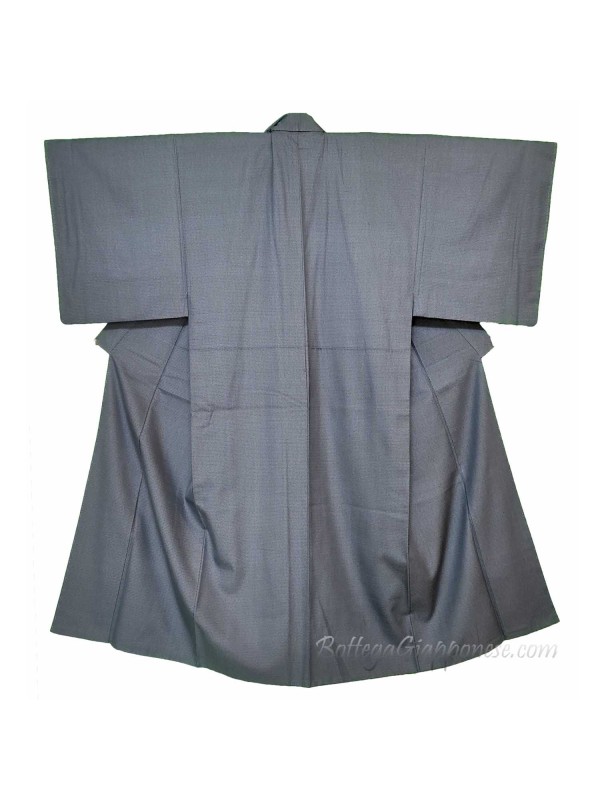 Kimono uomo disegno classico seta blue