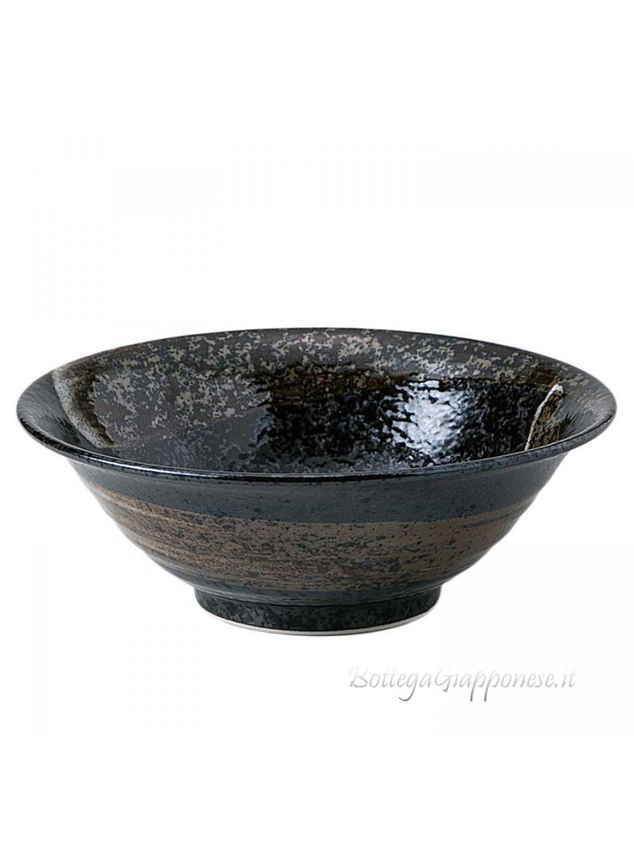 Ciotola di ramen in ceramica giapponese - AO MANEKINEKO - motivo