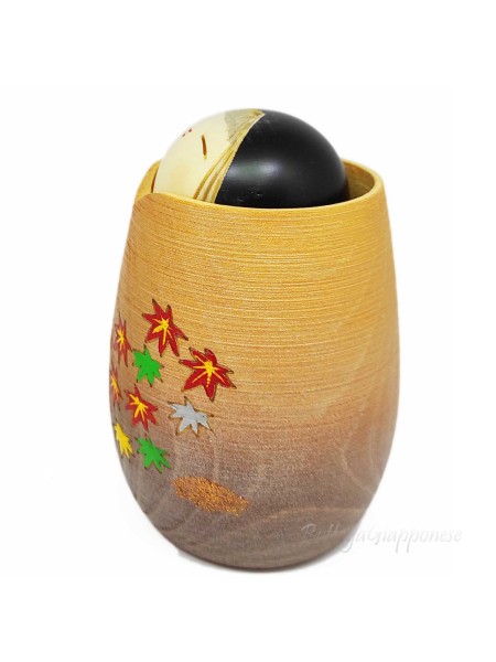 Kokeshi bambola Irodori foglie d'acero