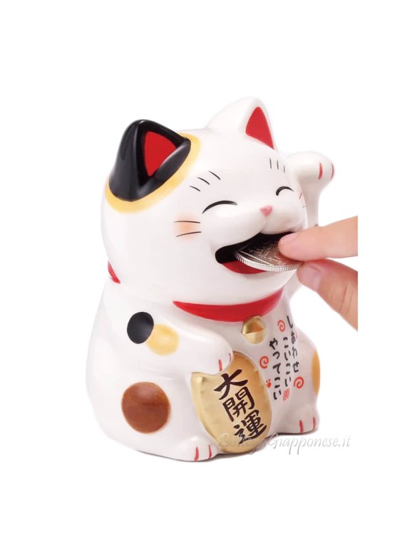 Maneki Neko gatto salvadanaio felice