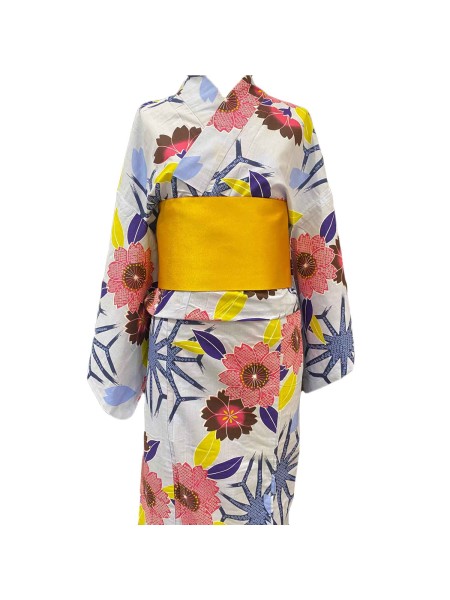 Yukata kimono cotone azzurro [Misia]