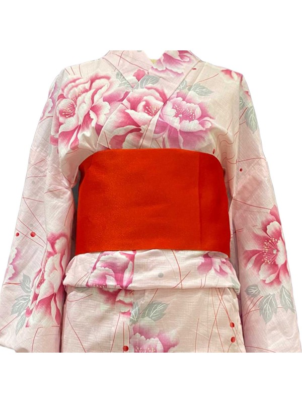 Yukata kimono cotone rosa [Kiki]